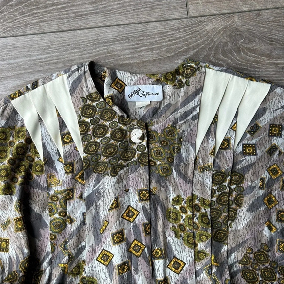 Vintage  Willy’s Influence 80s Western Style Dolman Sleeve Midi Dress - Picture 6 of 16